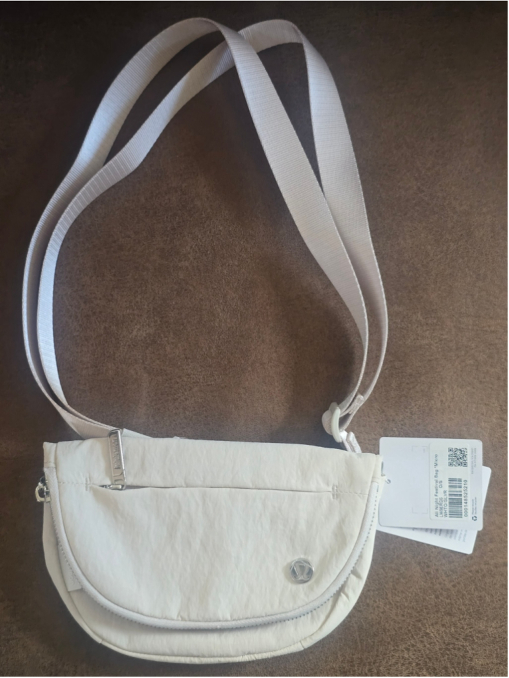 NWT Lululemon All Night Festival Bag Micro 2L White Opal Crossbody